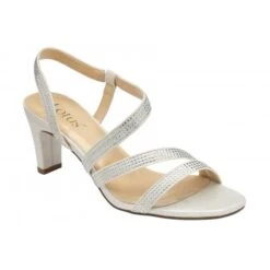 Silver Bernadette Open-Toe Sandals | Lotus