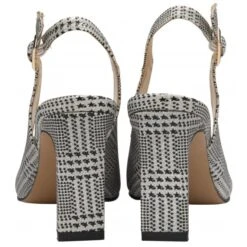 Silver Check Print Oti Slingback Court Shoes | Lotus -Top Quality Shoe Store silver check print oti slingback court shoes lotus p13768 33223 medium