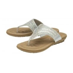 Top Quality Shoe Store -Top Quality Shoe Store silver rafaella flat toe post sandals lotus p13311 31593 medium