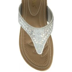 Silver Rafaella Flat Toe-Post Sandals | Lotus -Top Quality Shoe Store silver rafaella flat toe post sandals lotus p13311 31595 medium