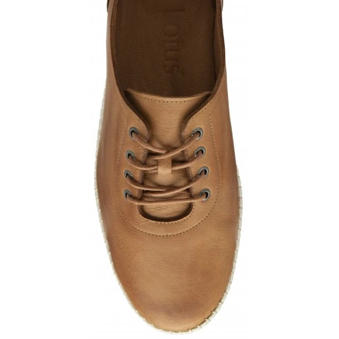 Tan Leather Juliana Lace-Up Shoes | Lotus 4 Tan Leather Juliana Lace-Up Shoes | Lotus - Image 4