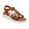 Tan & Leopard-Print Leather Shiloh Open-Toe Sandals | Stressless By Lotus