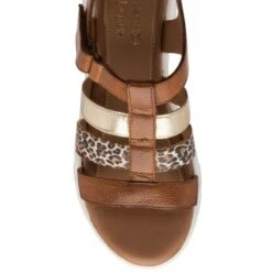 Tan & Leopard-Print Leather Shiloh Open-Toe Sandals | Stressless By Lotus -Top Quality Shoe Store tan leopard print leather shiloh open toe sandals stressless by lotus p13685 32816 medium