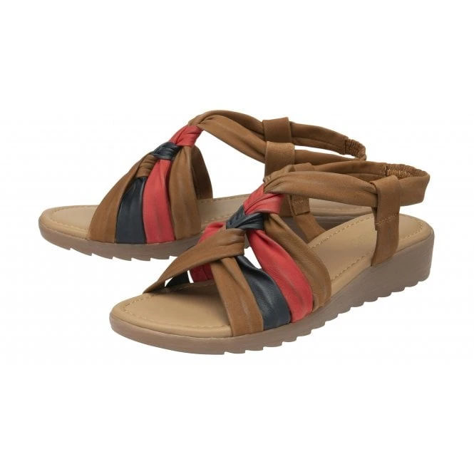 Tan Multi-Leather Ember Wedge Sandals | Lotus 2 Tan Multi-Leather Ember Wedge Sandals | Lotus - Image 2