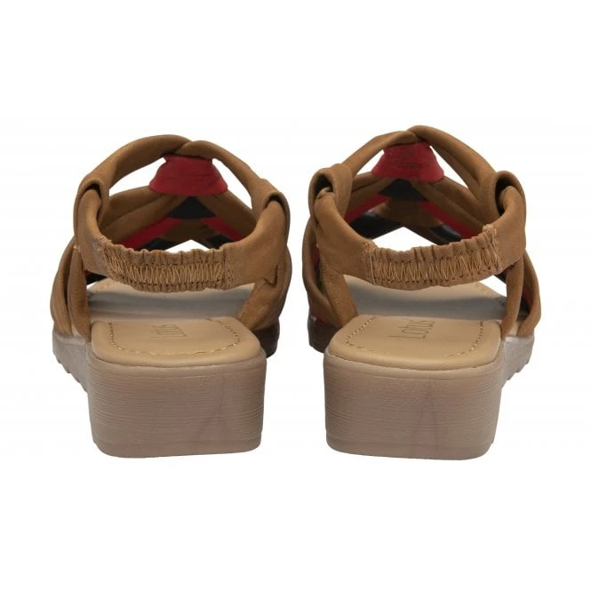Tan Multi-Leather Ember Wedge Sandals | Lotus 3 Tan Multi-Leather Ember Wedge Sandals | Lotus - Image 3