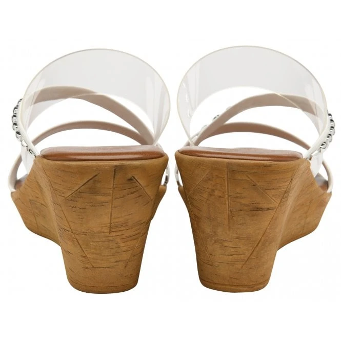 White Alma Mule Wedge Sandals | Lotus 3 White Alma Mule Wedge Sandals | Lotus - Image 3
