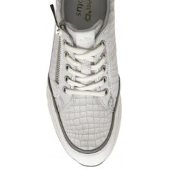 White Croc-Print Leather Sanford Casual Trainers | Stressless By Lotus -Top Quality Shoe Store white croc print leather sanford casual trainers stressless by lotus p13609 32948 medium