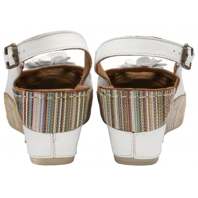 White Leather Caria Slingback Shoes | Lotus 3 White Leather Caria Slingback Shoes | Lotus - Image 3