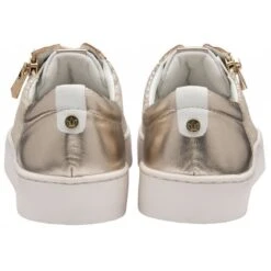 White Leather & Gold Croc-Print Sky Casual Trainers | Stressless By Lotus -Top Quality Shoe Store white leather gold croc print sky casual trainers stressless by lotus p13622 32895 medium