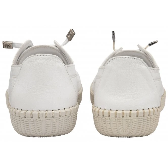 White Leather Kamari Casual Shoes | Lotus 3 White Leather Kamari Casual Shoes | Lotus - Image 3