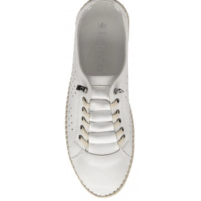 White Leather Kamari Casual Shoes | Lotus 4 White Leather Kamari Casual Shoes | Lotus - Image 4