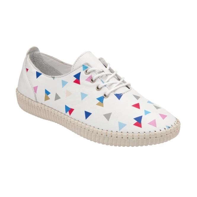 White Leather Kay Lace-Up Shoes | Lotus 1 White Leather Kay Lace-Up Shoes | Lotus