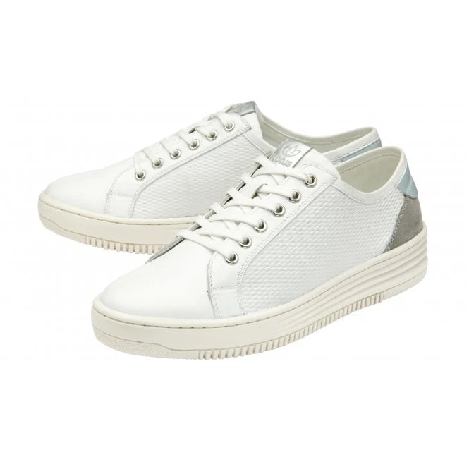 White Leather Sylvia Lace-Up Trainers | Stressless By Lotus 2 White Leather Sylvia Lace-Up Trainers | Stressless By Lotus - Image 2