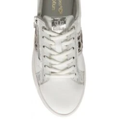 White & Leopard-Print Leather Sahara Zip-Up Trainers | Stressless By Lotus -Top Quality Shoe Store white leopard print leather sahara zip up trainers stressless by lotus p13765 33208 medium