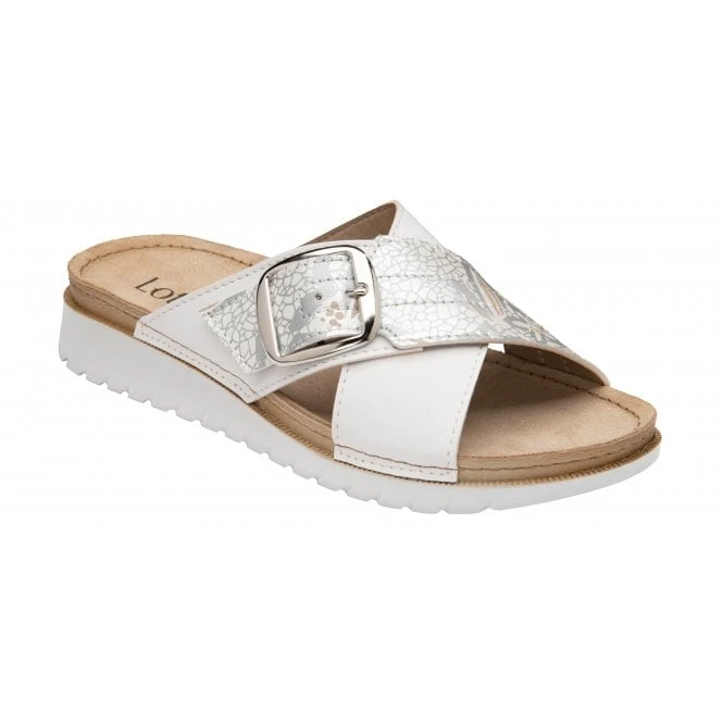 White Marta Mule Sandals | Lotus 1 White Marta Mule Sandals | Lotus