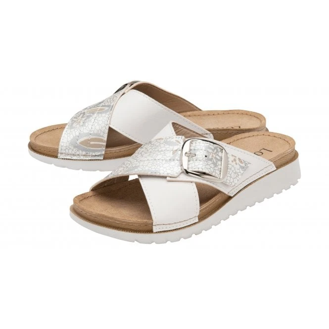 White Marta Mule Sandals | Lotus 2 White Marta Mule Sandals | Lotus - Image 2