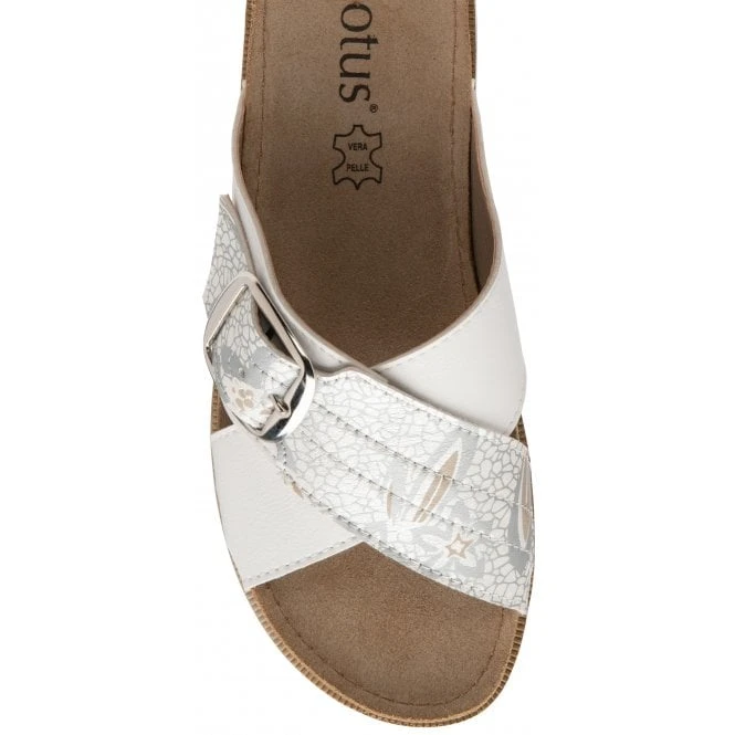 White Marta Mule Sandals | Lotus 4 White Marta Mule Sandals | Lotus - Image 4