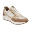 White & Natural Leather Sammie Casual Trainers | Stressless By Lotus