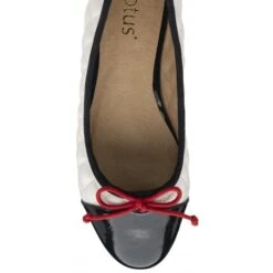White, Navy & Red Ivy Ballerina Shoes | Lotus -Top Quality Shoe Store white navy red ivy ballerina shoes lotus p13627 33136 medium