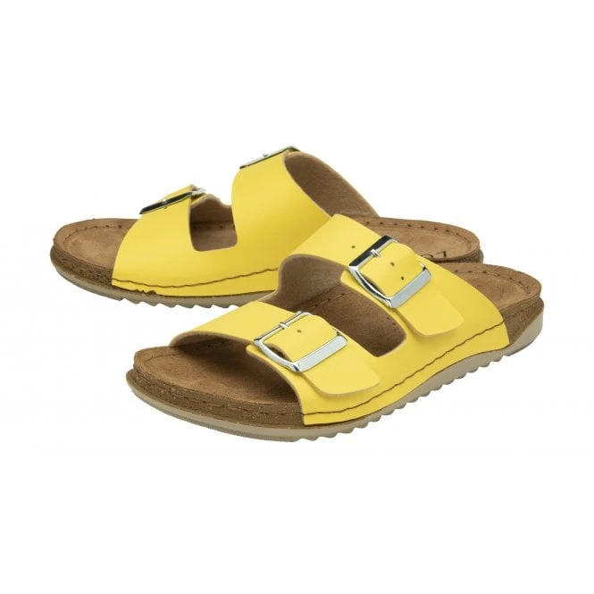 Yellow Cortona Open-Toe Mule Sandals | Lotus 2 Yellow Cortona Open-Toe Mule Sandals | Lotus - Image 2